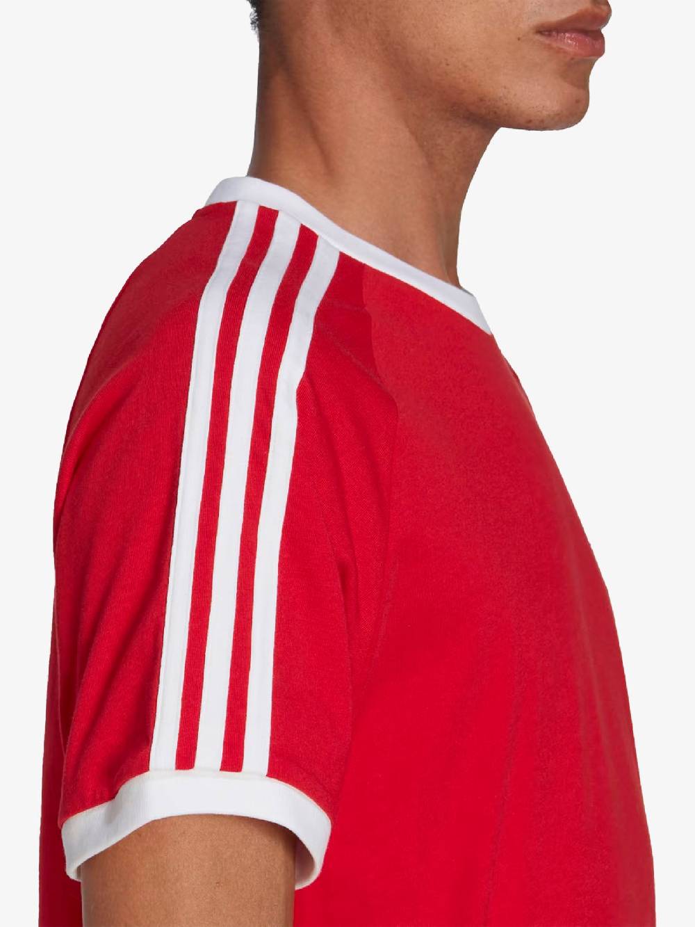 ADIDAS T-shirt Adicolor Classic 3-Stripes Uomo Rosso/bianco