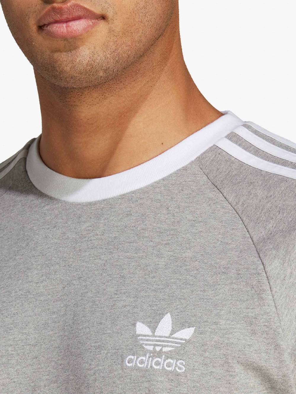 ADIDAS T-shirt Adicolor Classics 3-Stripes IA4848 Uomo Cotone Grigio