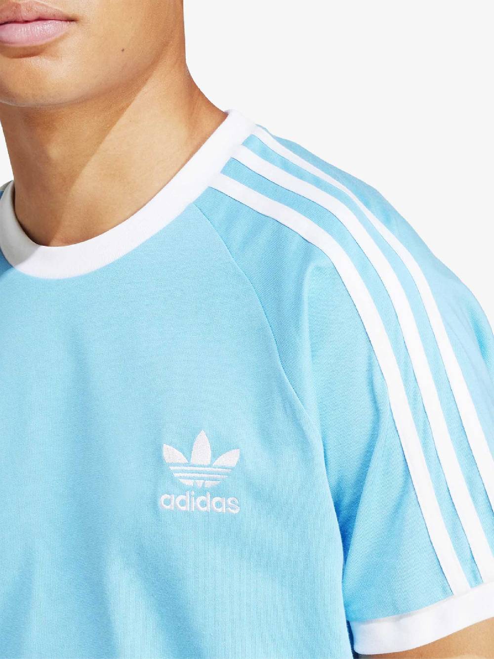 ADIDAS T-shirt ADICOLOR CLASSICS 3-STRIPES IM9392 Uomo Cotone Azzurro