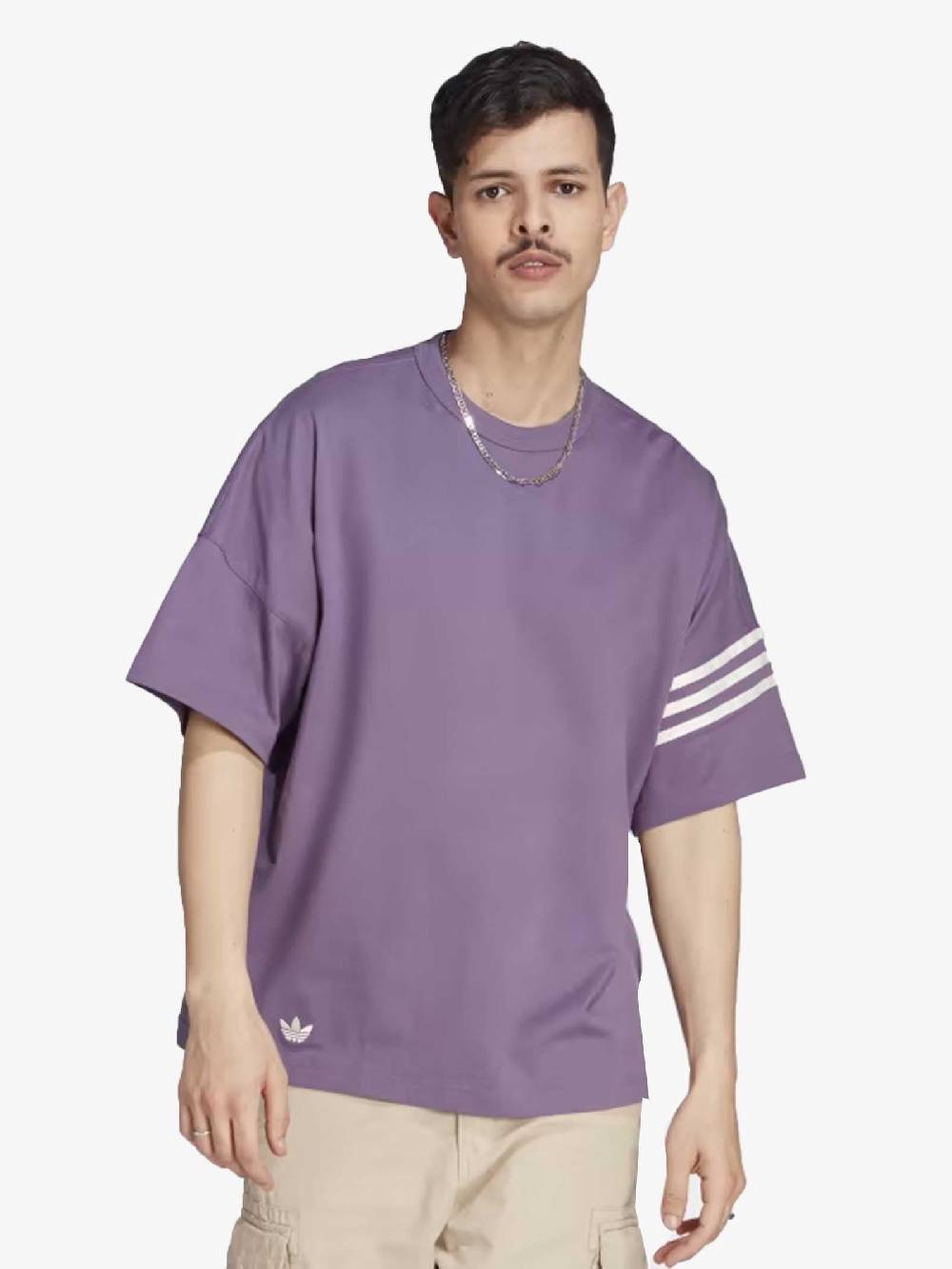 ADIDAS T-shirt Adicolor Neuclassics IN4674 Uomo In Cotone Viola