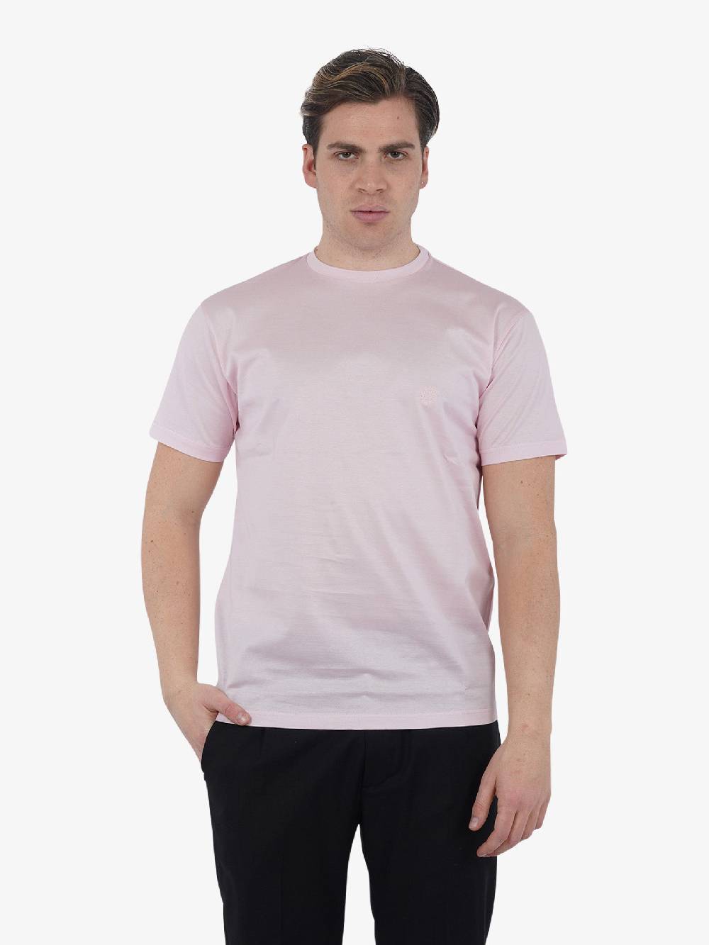 LOW BRAND T-shirt B150 Rose con ricamo L1TSS246498 uomo cotone rosa