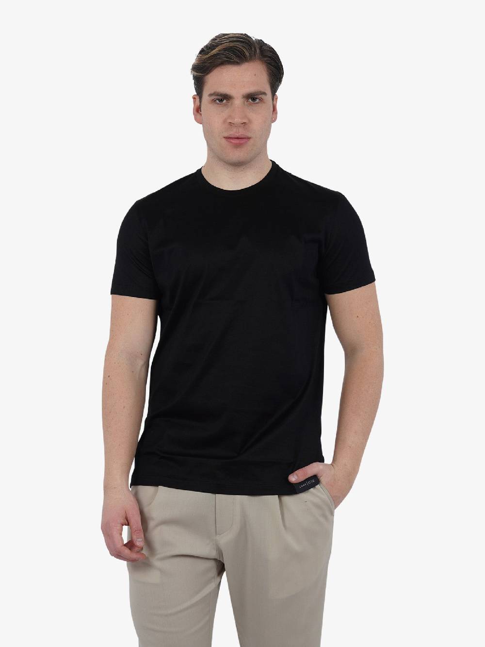 LOW BRAND T-shirt B173 L1TSS246507 uomo cotone Filo di Scozia nero