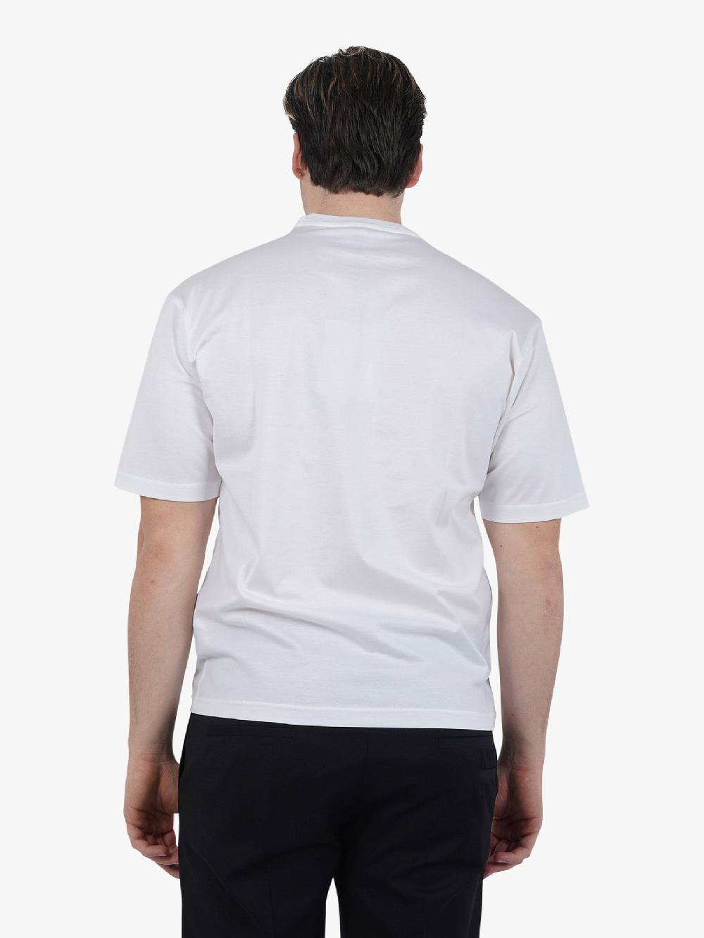 LOW BRAND T-shirt B193 Ricamo Rondine L1TSS246504 Uomo Cotone Bianco