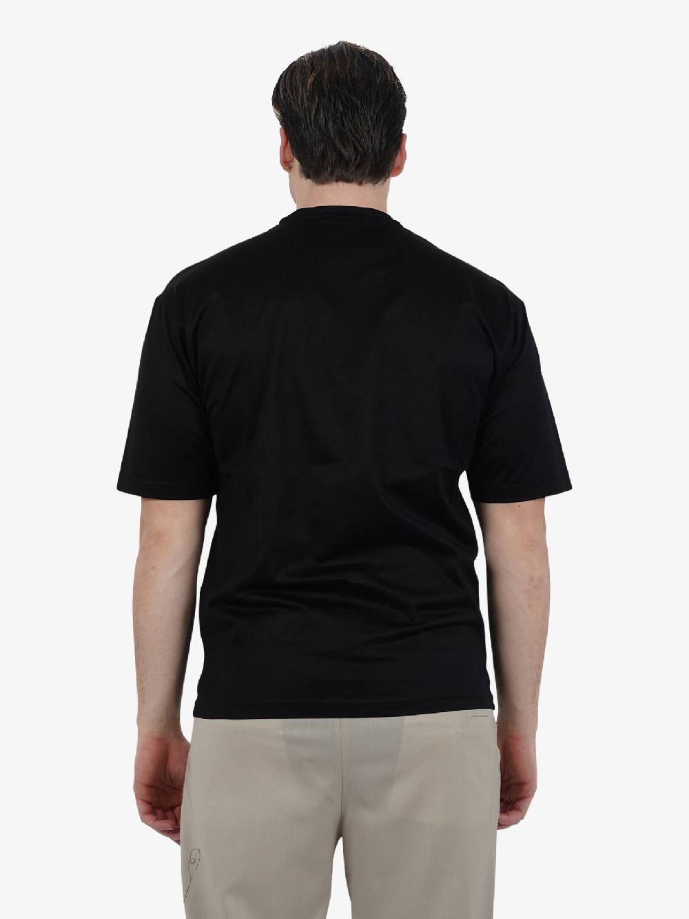 LOW BRAND T-shirt B193 Ricamo Rondine L1TSS246504 Uomo Cotone Nero