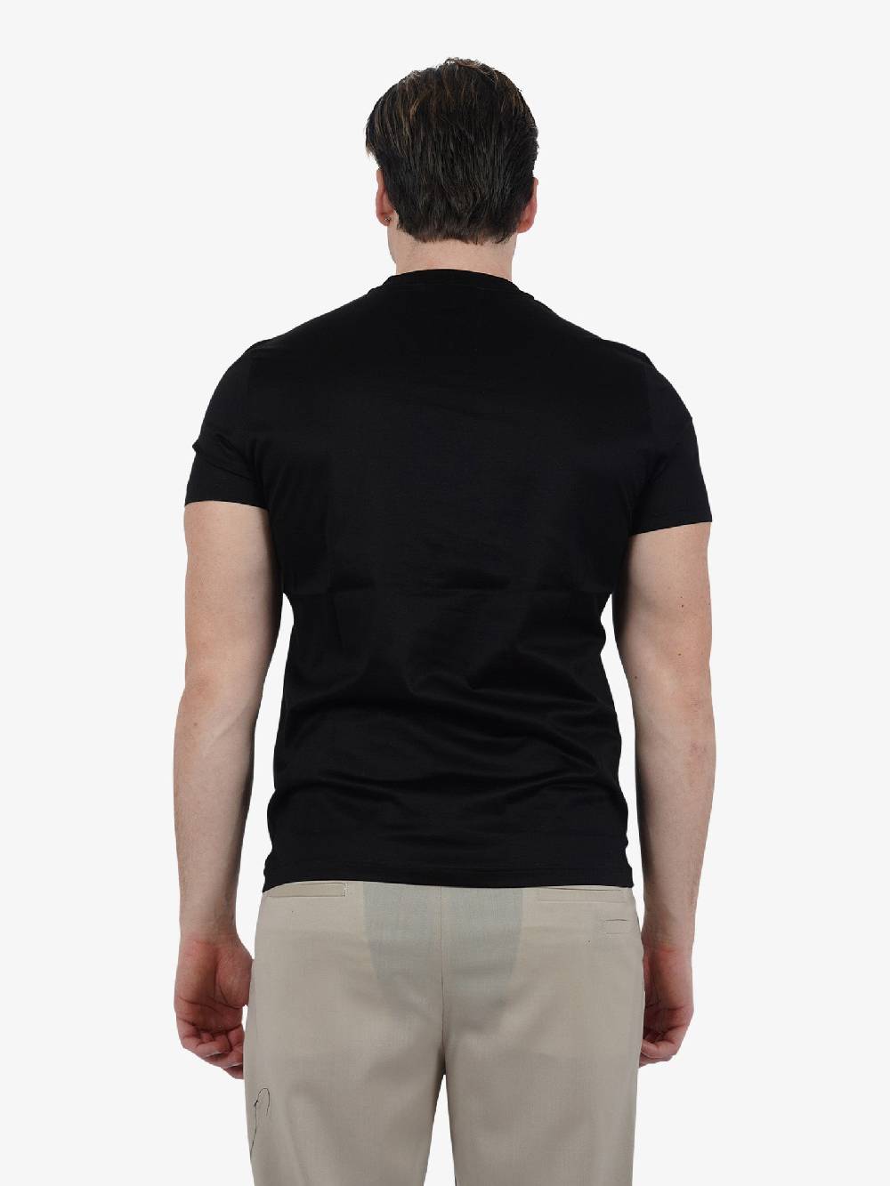 LOW BRAND T-shirt B210 V NECK Filo Di Scozia L1TSS246508 Uomo Cotone Nero