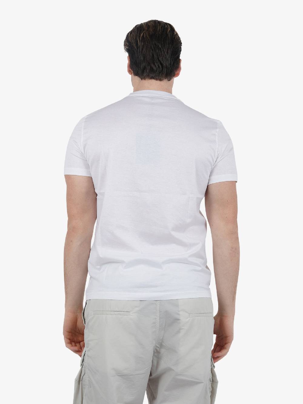 LOW BRAND T-shirt B210 V NECK Filo Di Scozia L1TSS246508 Uomo Cotone Bianco