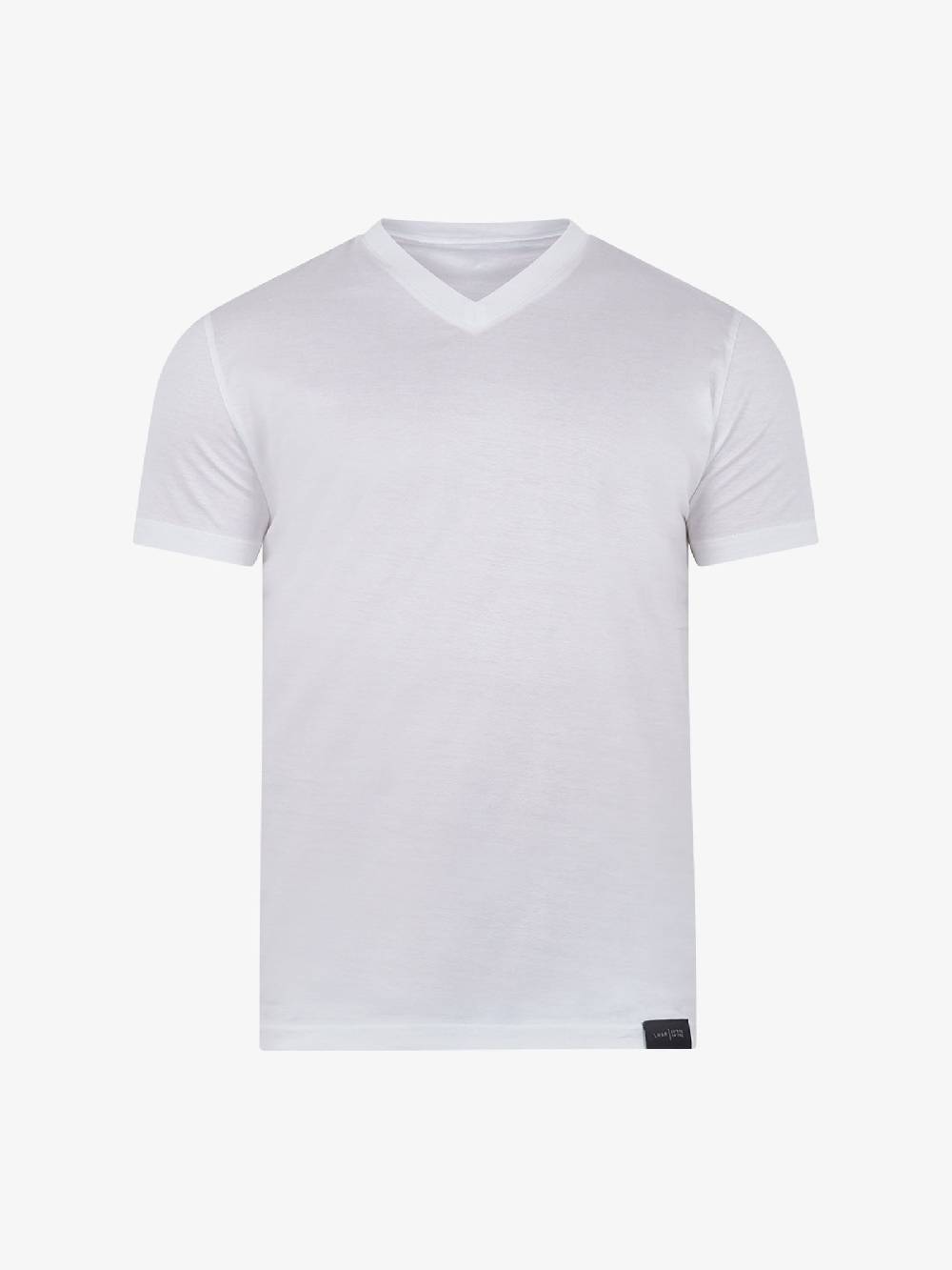 LOW BRAND T-shirt B210 V NECK Filo Di Scozia L1TSS246508 Uomo Cotone Bianco