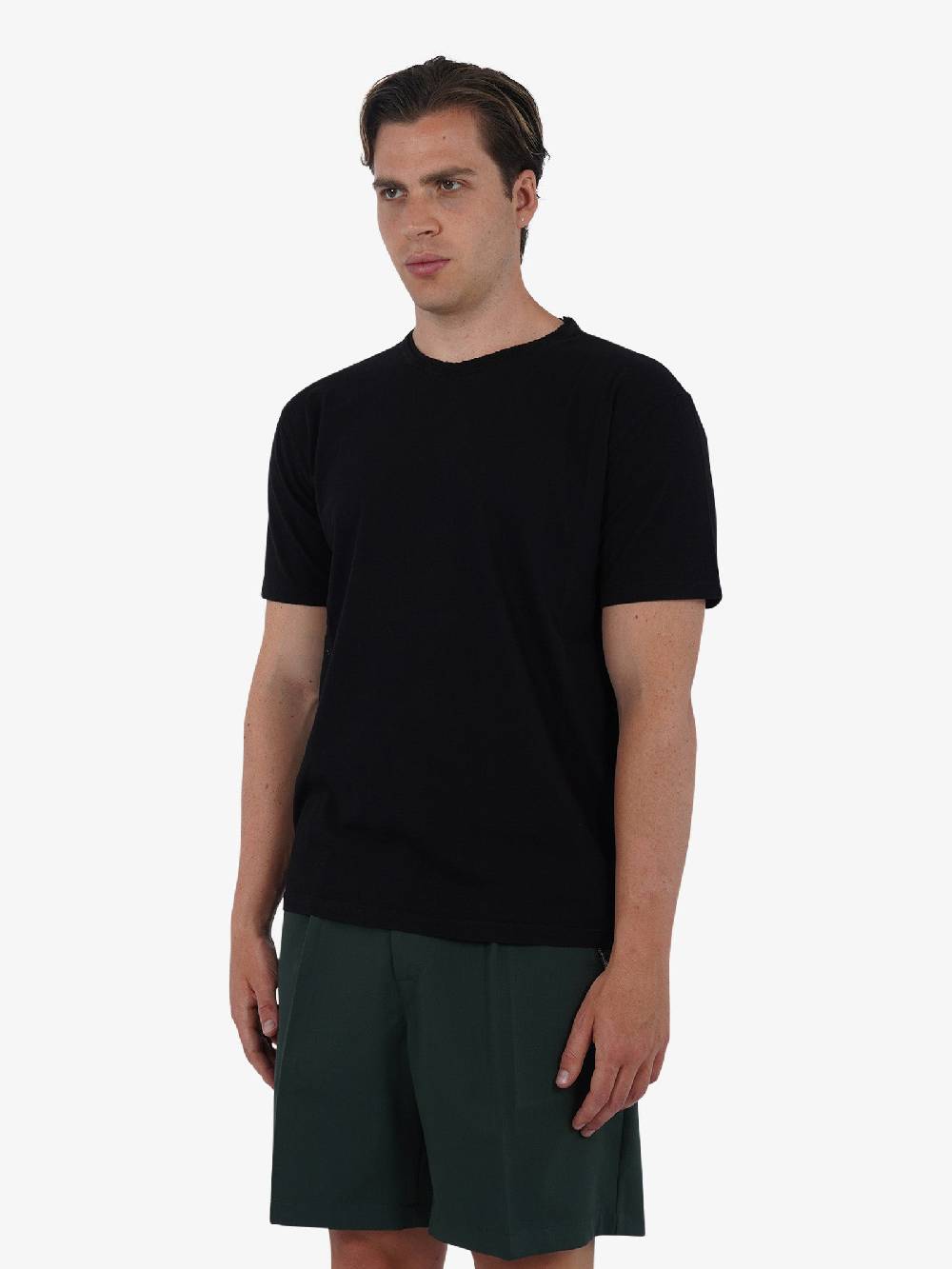 GRIFONI T-shirt Basic Con Logo Mini GQ180001/54 Uomo Cotone Nero