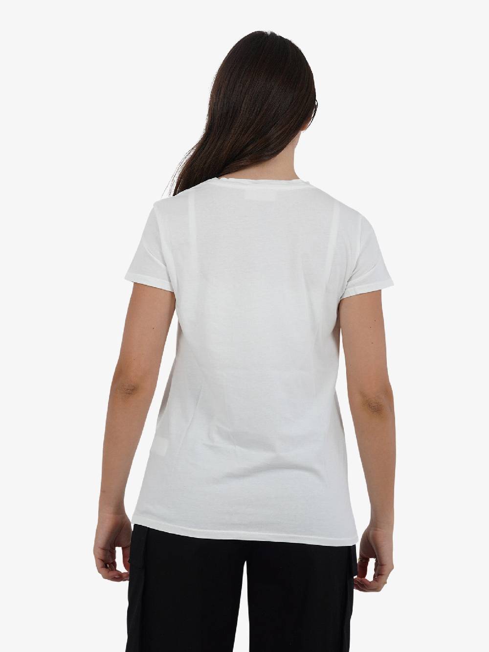 VICOLO T-shirt Con Logo In Spugnetta RB0479 Donna Cotone Bianco