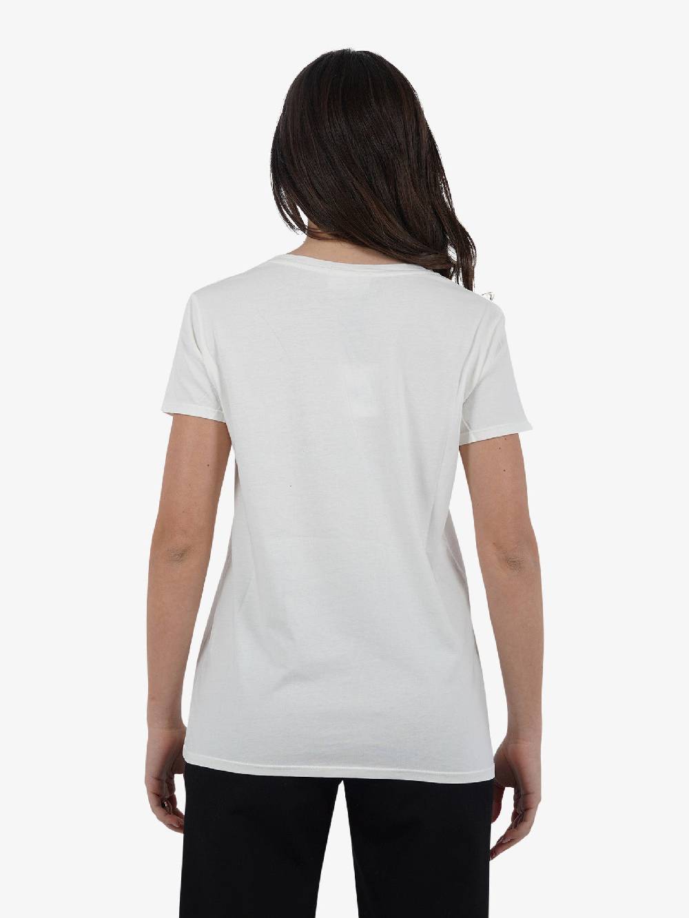 VICOLO T-shirt Con Stampa RB0414 Donna Cotone Bianco