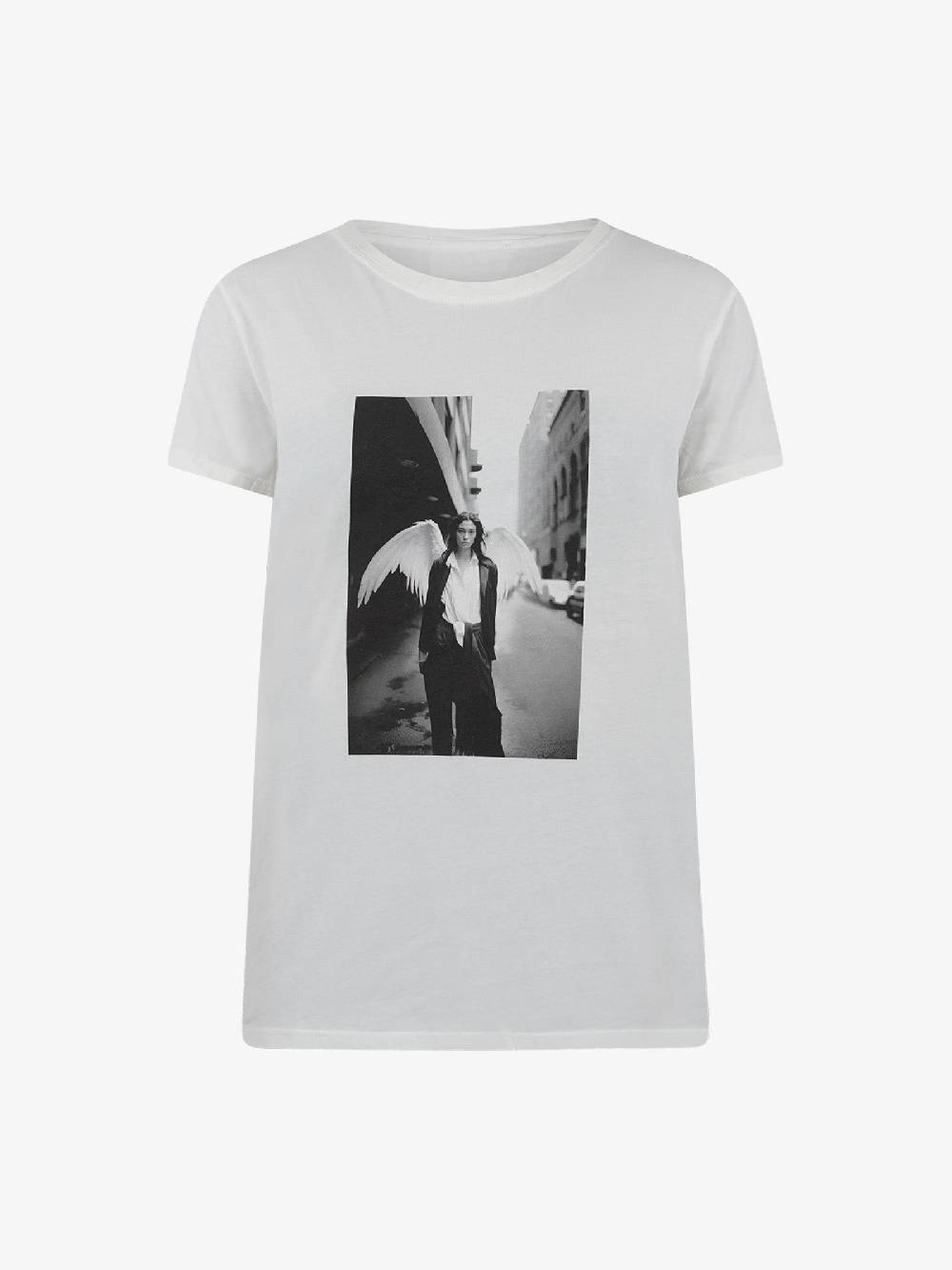 VICOLO T-shirt Con Stampa RB0414 Donna Cotone Bianco