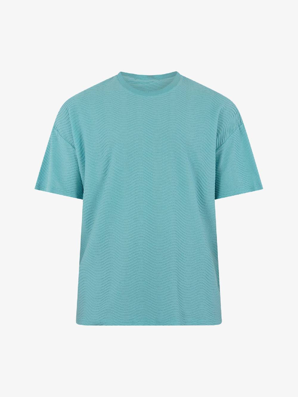 C93 T-shirt Effetto Onda 6067C483 Uomo Cotone Azzurro