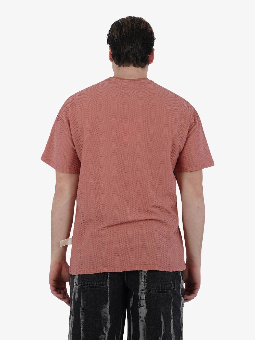 C93 T-shirt Effetto Onda 6067C483 Uomo Cotone Rosso