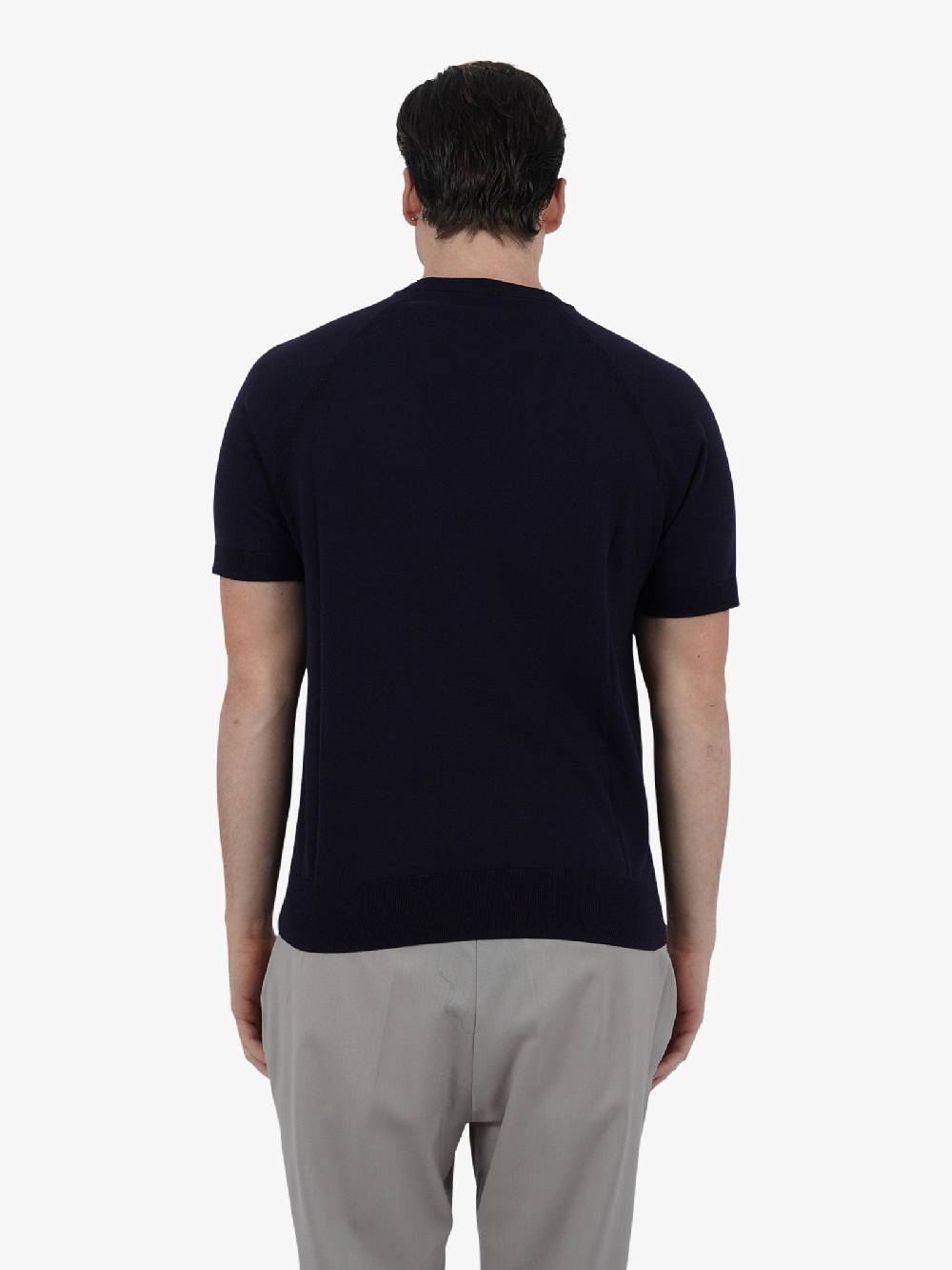 PAOLO PECORA T-shirt Girocollo A012F100 Uomo Cotone Blu