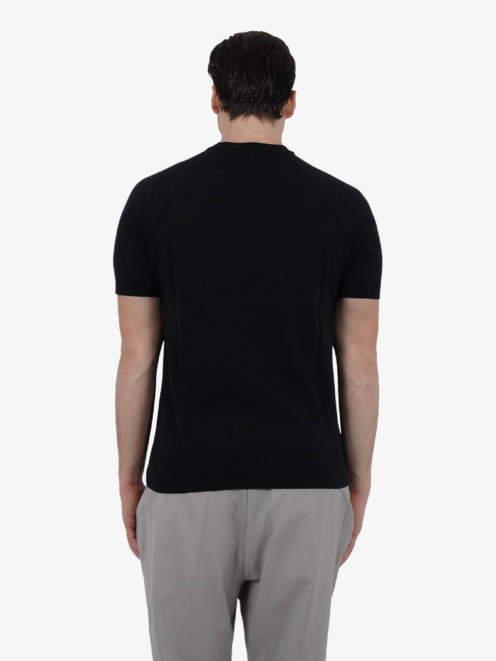 PAOLO PECORA T-shirt Girocollo A012F100 Uomo Cotone Nero