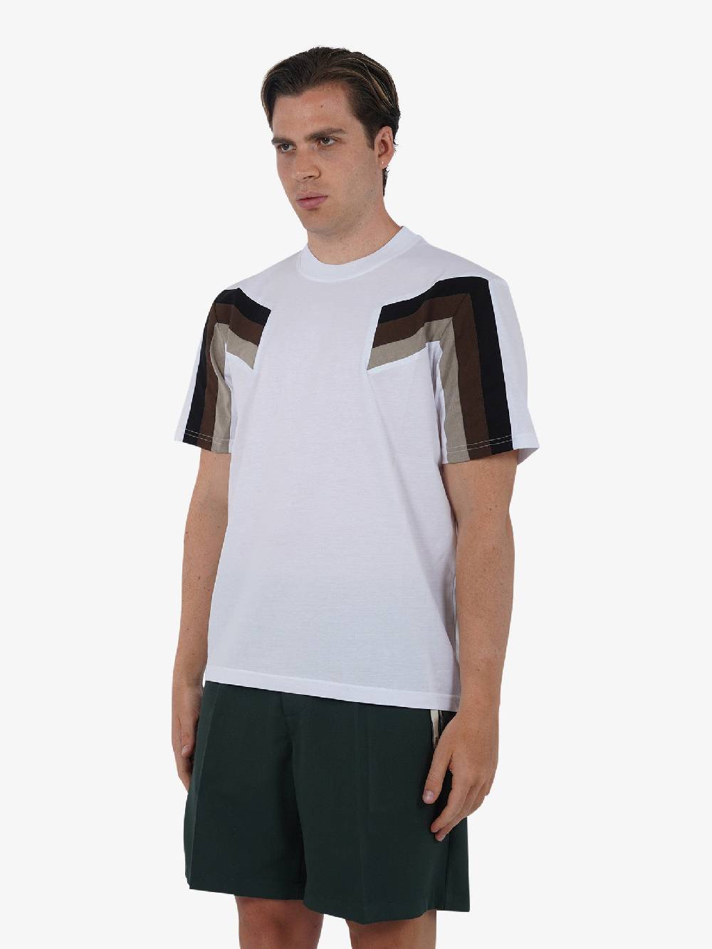 PRET A PORTER T-shirt Girocollo Con Stampa M9M2752 Uomo Cotone Bianco