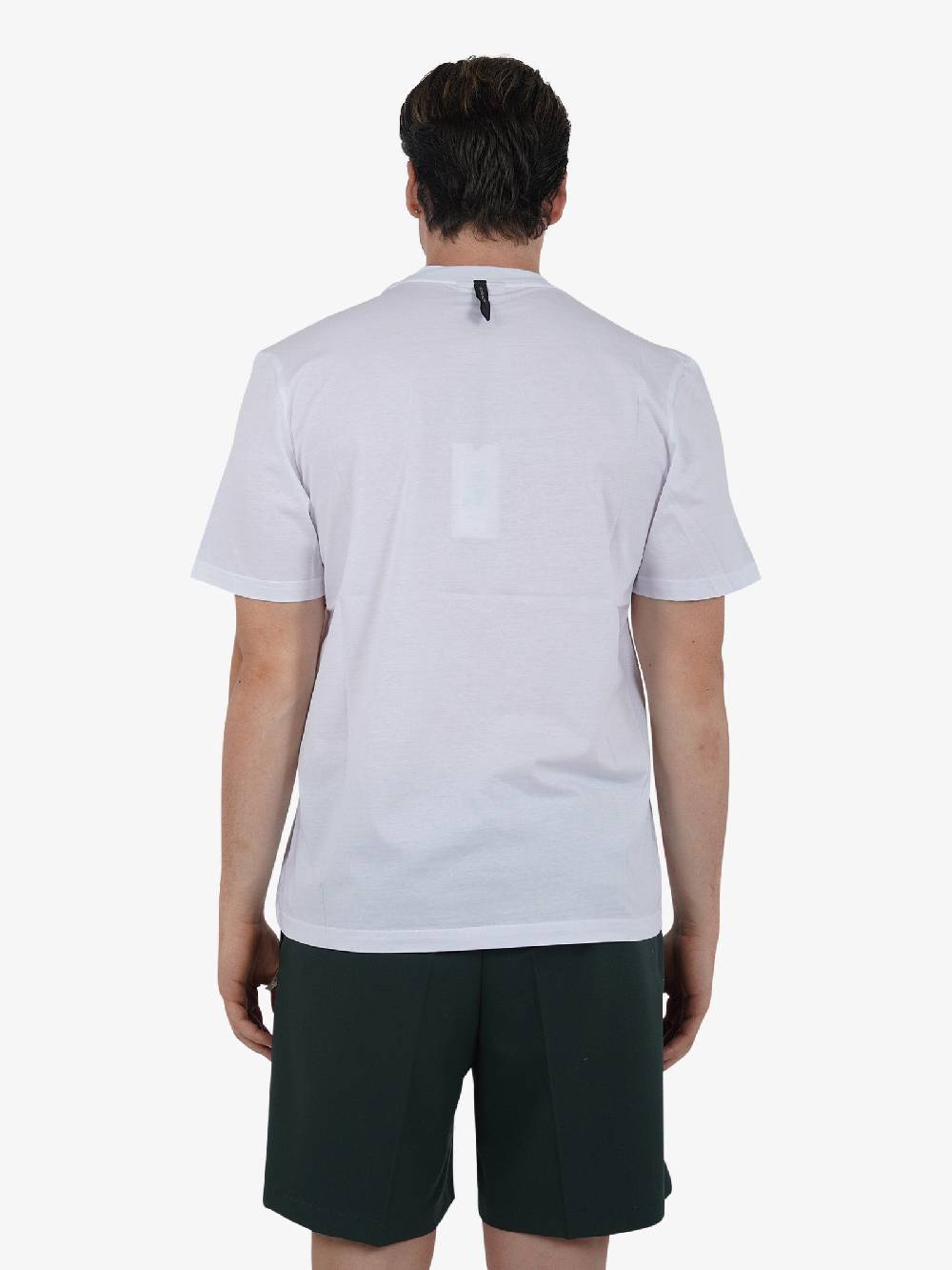 PRET A PORTER T-shirt Girocollo Con Stampa M9M2752 Uomo Cotone Bianco