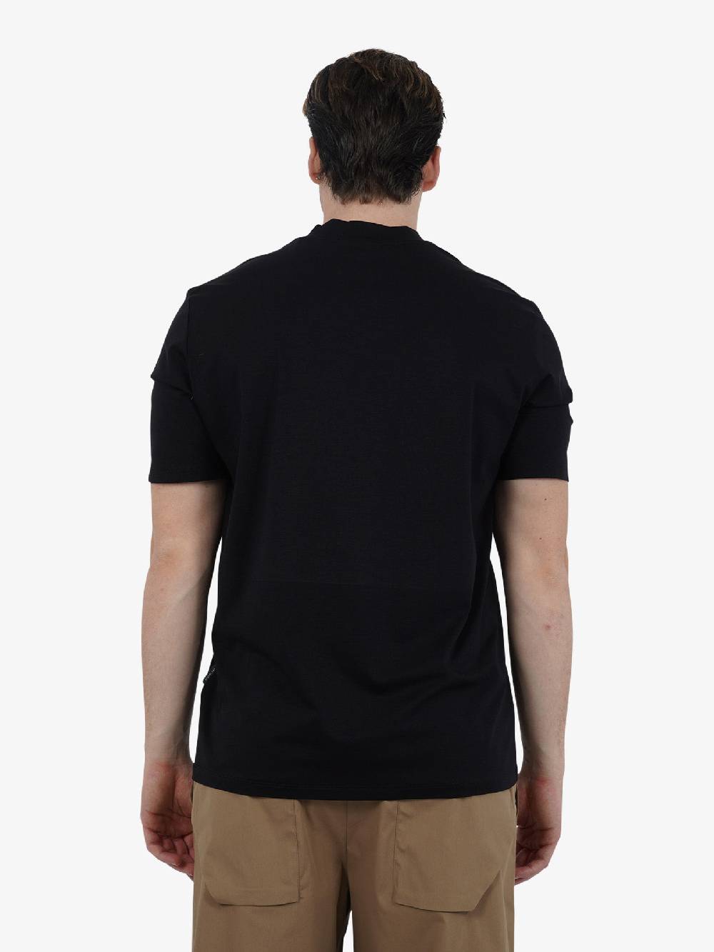 YES LONDON T-shirt Girocollo Con Stampa XM4102 Uomo Cotone Nero