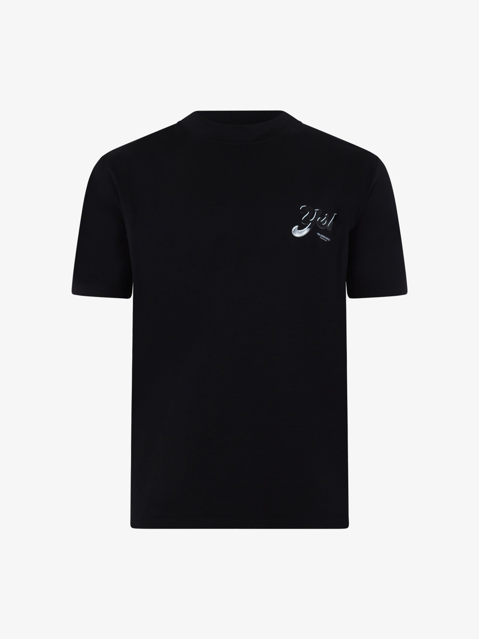 YES LONDON T-shirt Girocollo Con Stampa XM4102 Uomo Cotone Nero