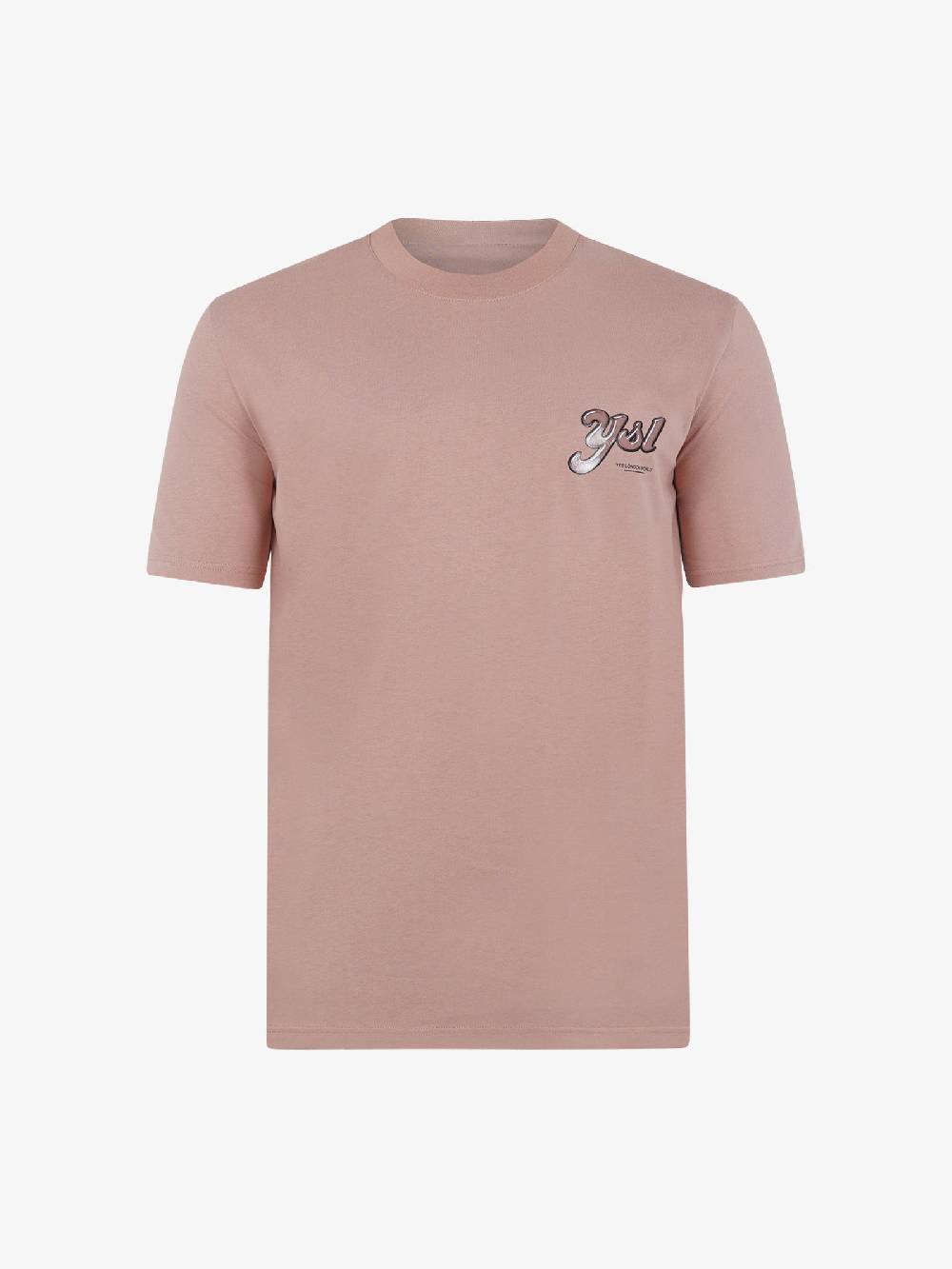 YES LONDON T-shirt Girocollo Con Stampa XM4102 Uomo Cotone Rosa