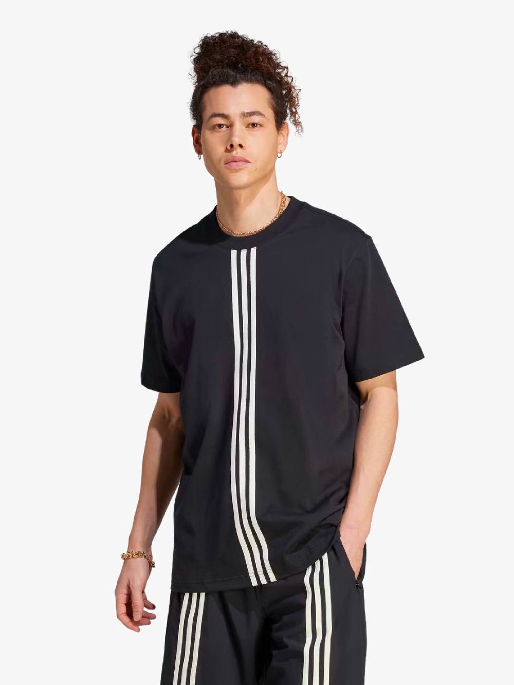 ADIDAS T-Shirt Girocollo Hack Tee HZ0706 Uomo In Cotone Nero