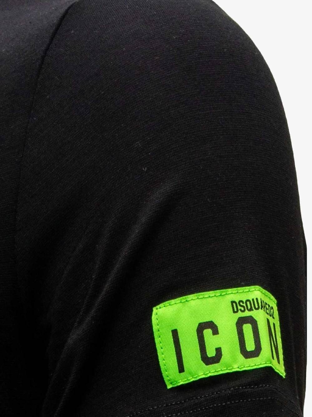 DSQUARED2 T-shirt Girocollo In Technicolor Band Round Uomo Nero/verde