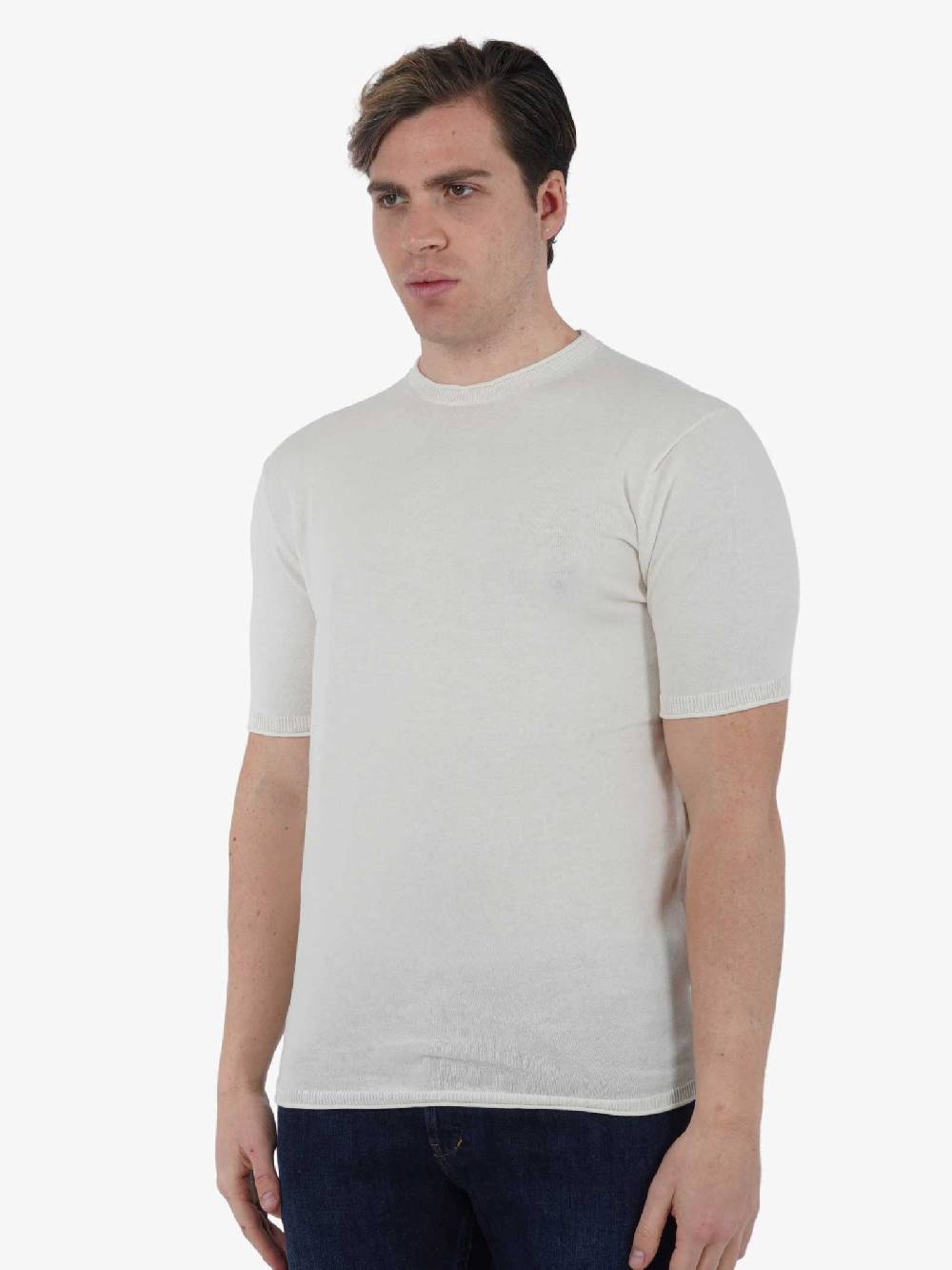 SSEINSE T-shirt Girocollo M/M ME2713SS Uomo Cotone Panna