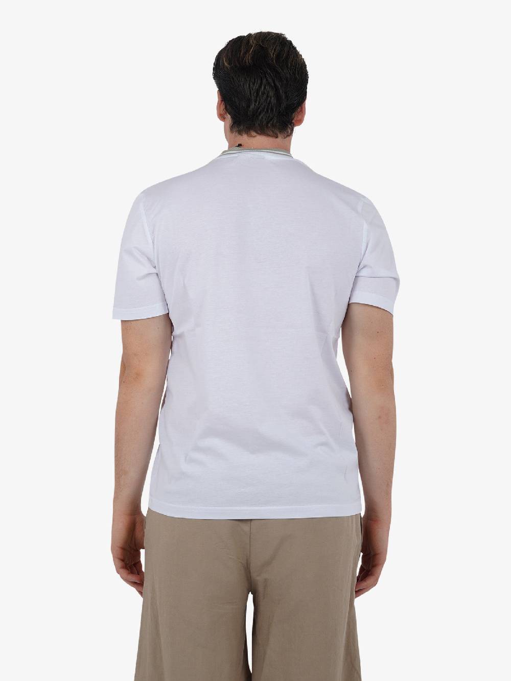 PRET A PORTER T-shirt Girocollo M9M2722 Uomo Cotone Bianco