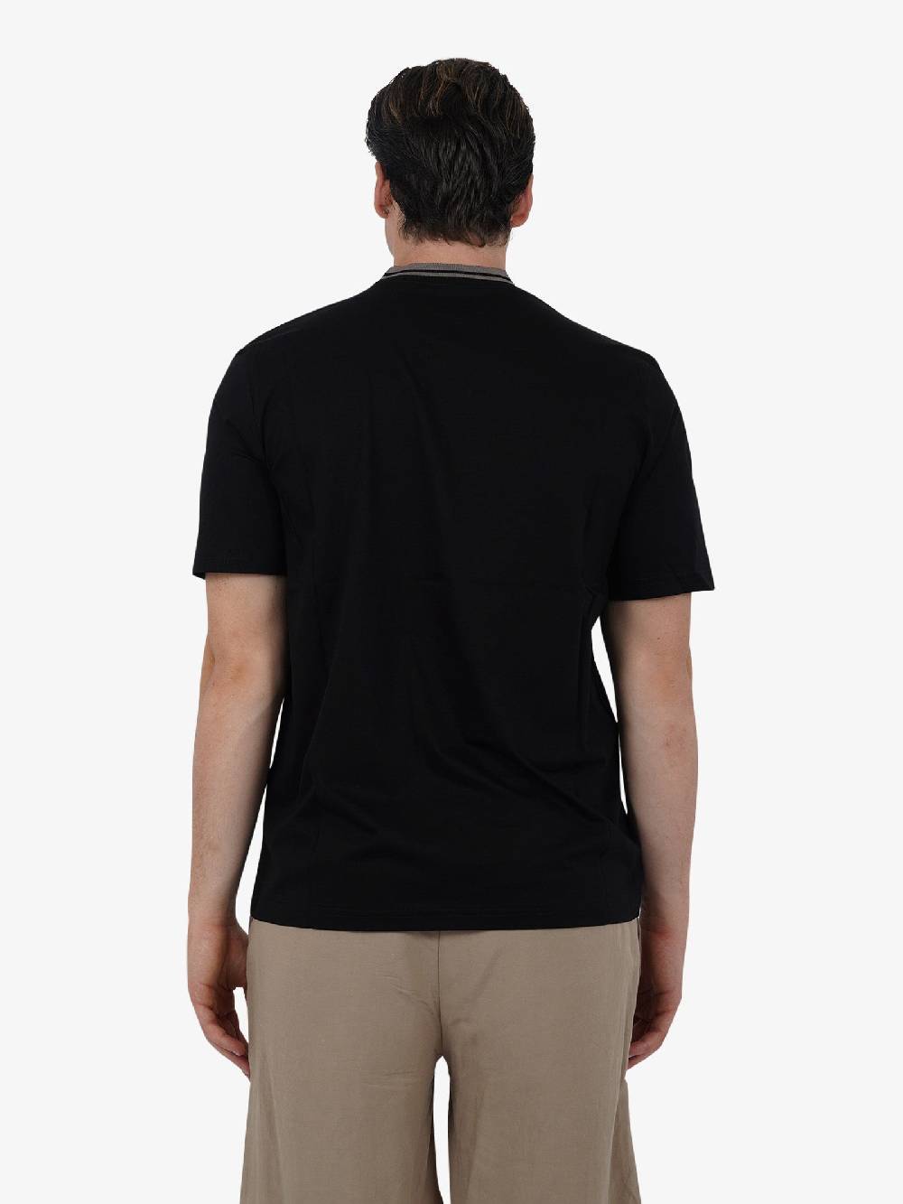 PRET A PORTER T-shirt Girocollo M9M2722 Uomo Cotone Nero