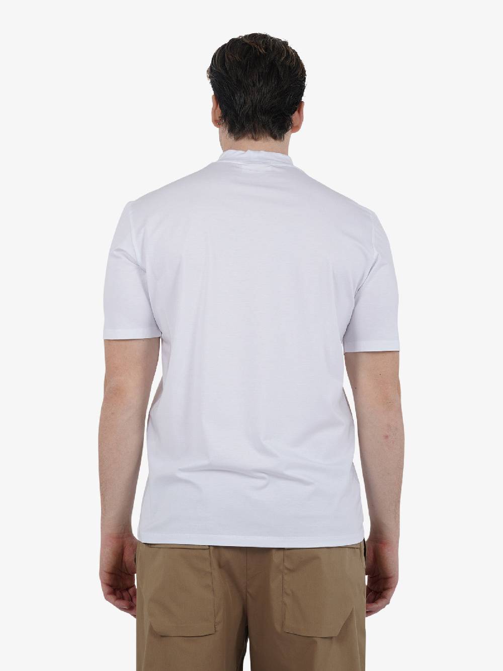 YES LONDON T-shirt Girocollo XM4090 Uomo Cotone Bianco