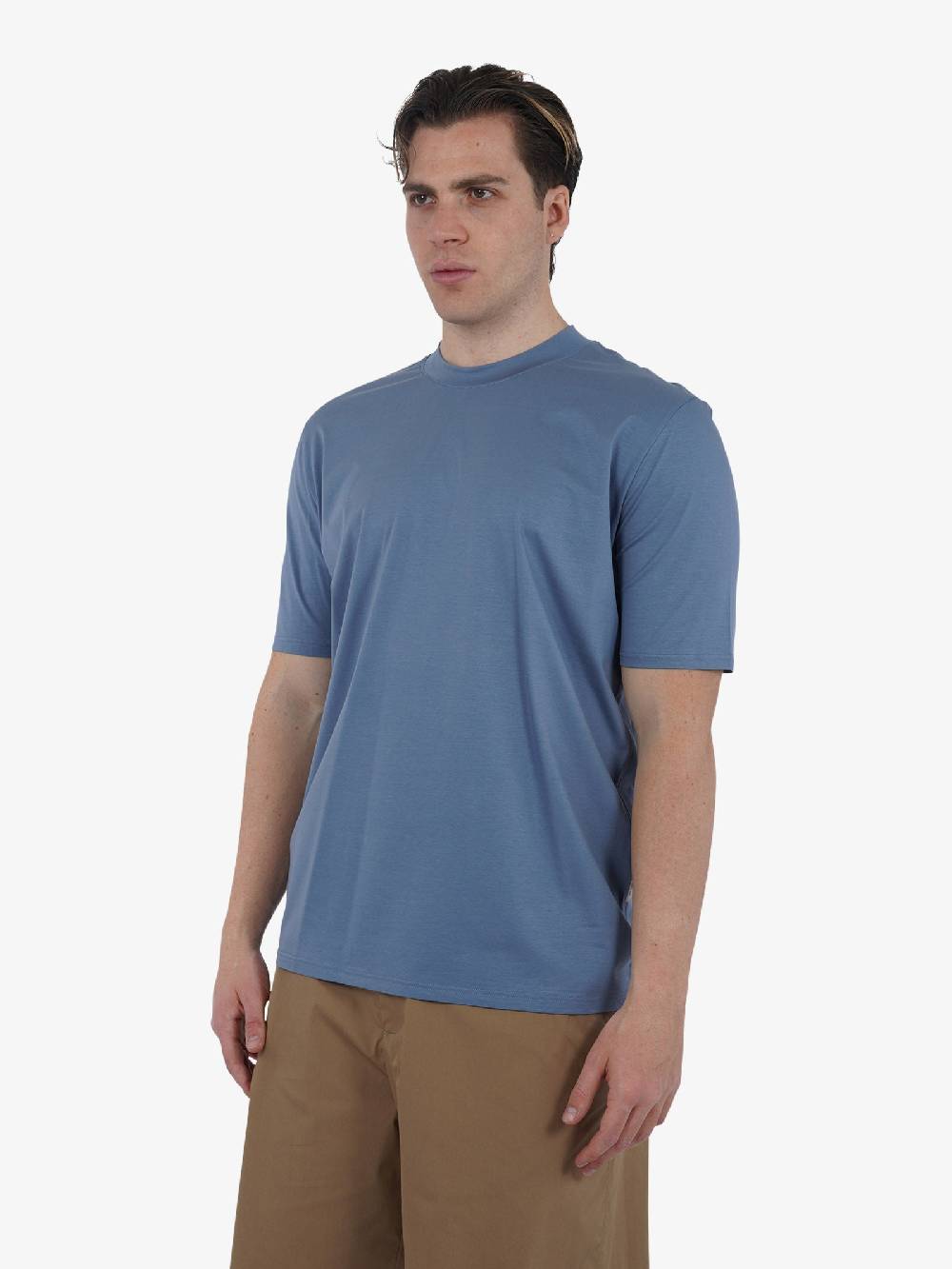 YES LONDON T-shirt Girocollo XM4090 Uomo Cotone Grigio