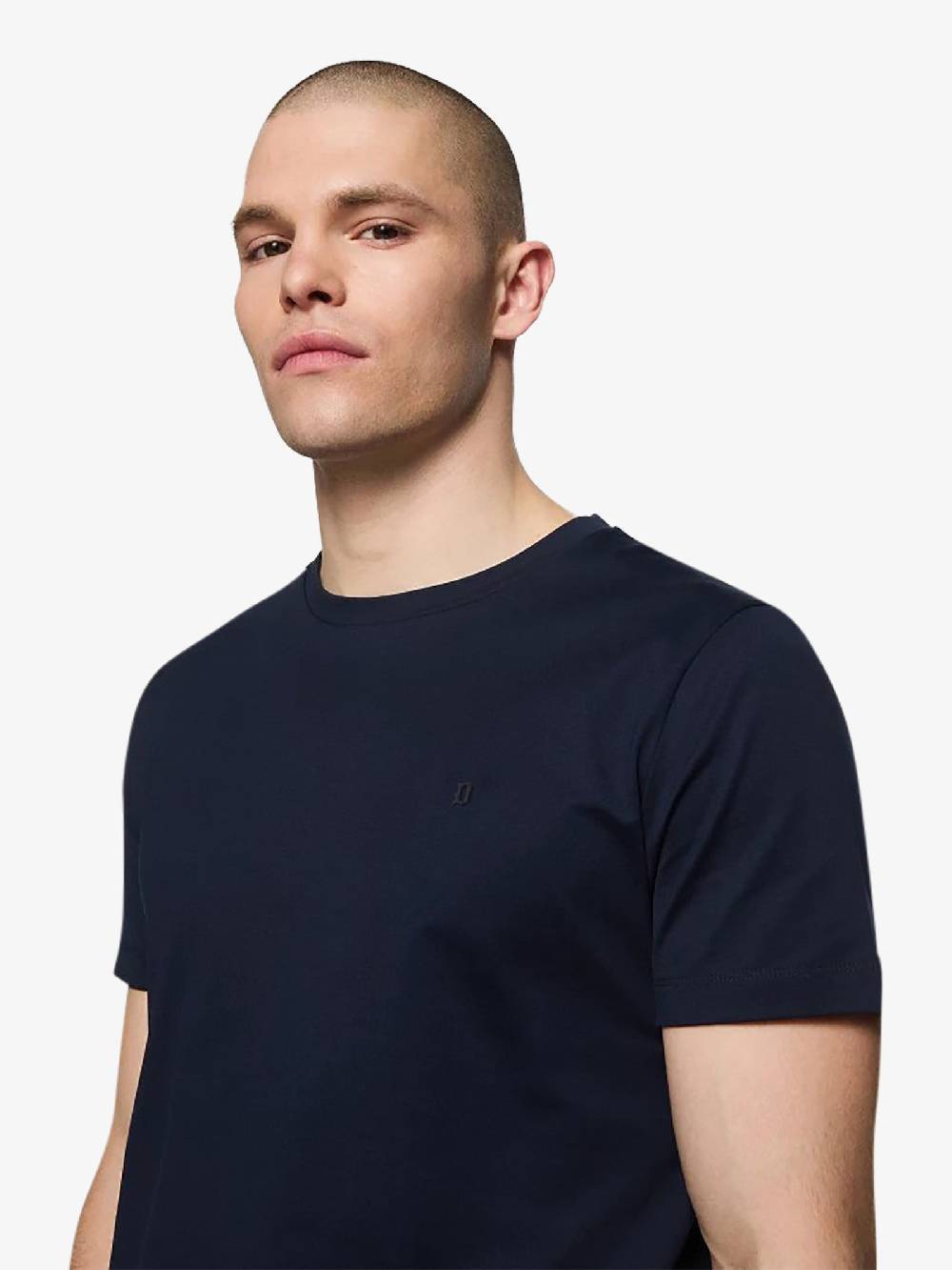 DONDUP T-shirt In Jersey Di Cotone US198 JF0271U ZL4 DU Uomo Cotone Blu