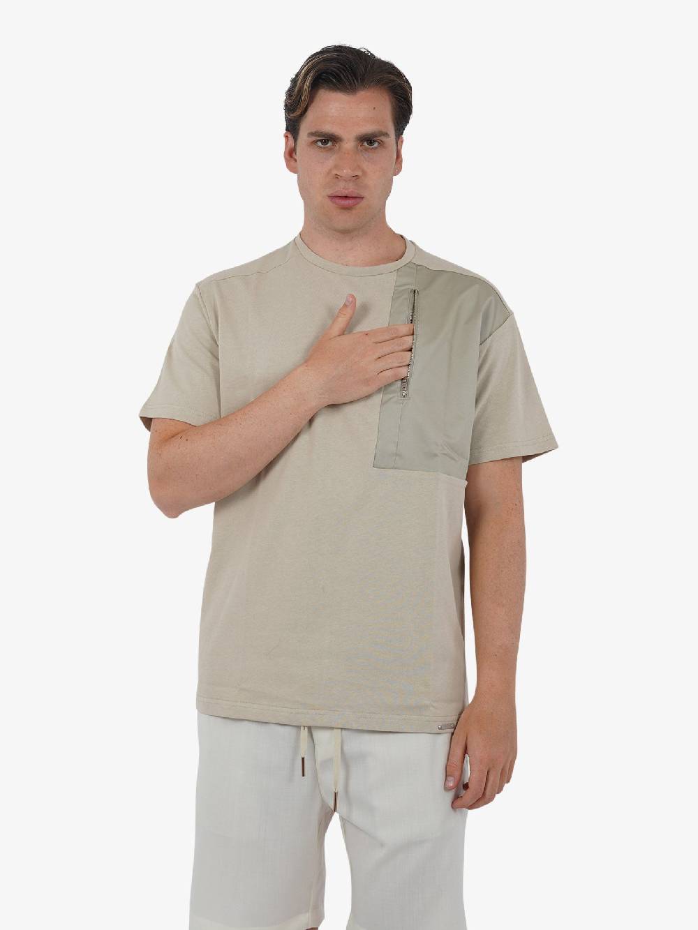 STATE OF ORDER T-shirt Lazo SO1TSS240006 uomo cotone beige