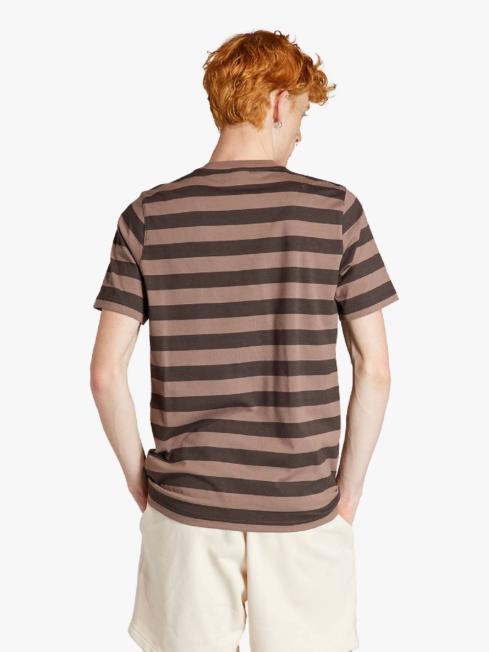 ADIDAS T-shirt Nice Striped IR7586 Uomo Cotone Marrone