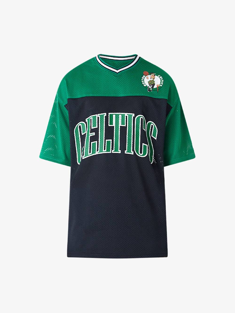 NEW ERA T-shirt Oversize Boston Celtics NBA Arch Graphic Mesh 60435445 uomo verde