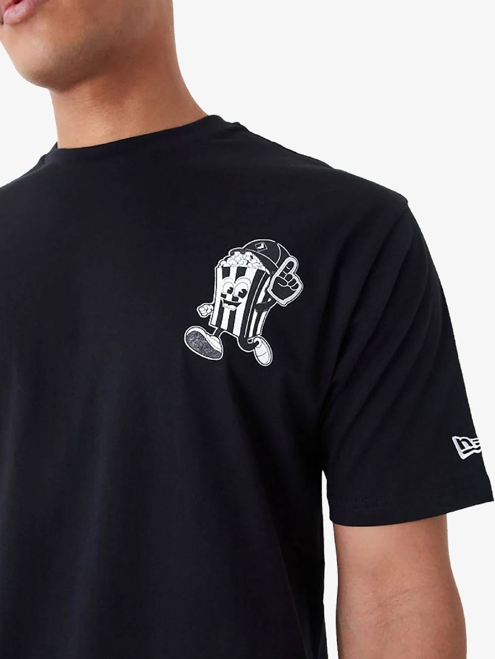 NEW ERA T-shirt Oversize Chicago White Sox MLB Food Graphic 60435535 Uomo Cotone Nero