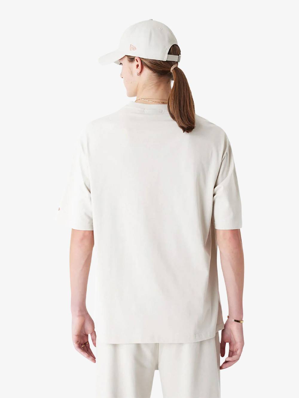 NEW ERA T-shirt Oversize LA Dodgers League Essential 60435554 Uomo Cotone Beige