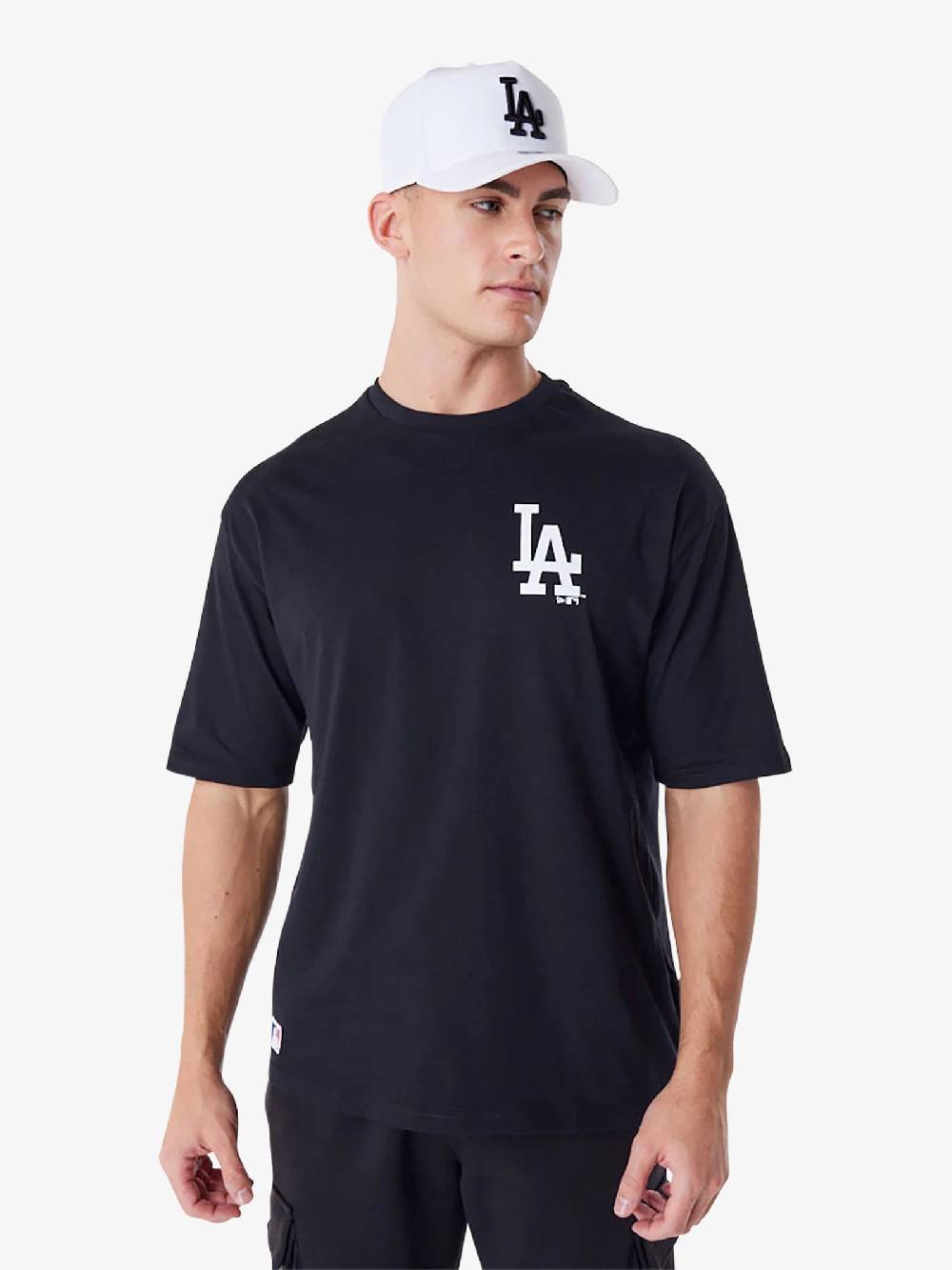 NEW ERA T-shirt Oversize LA Dodgers MLB Essential 60416724 Uomo Cotone Nero