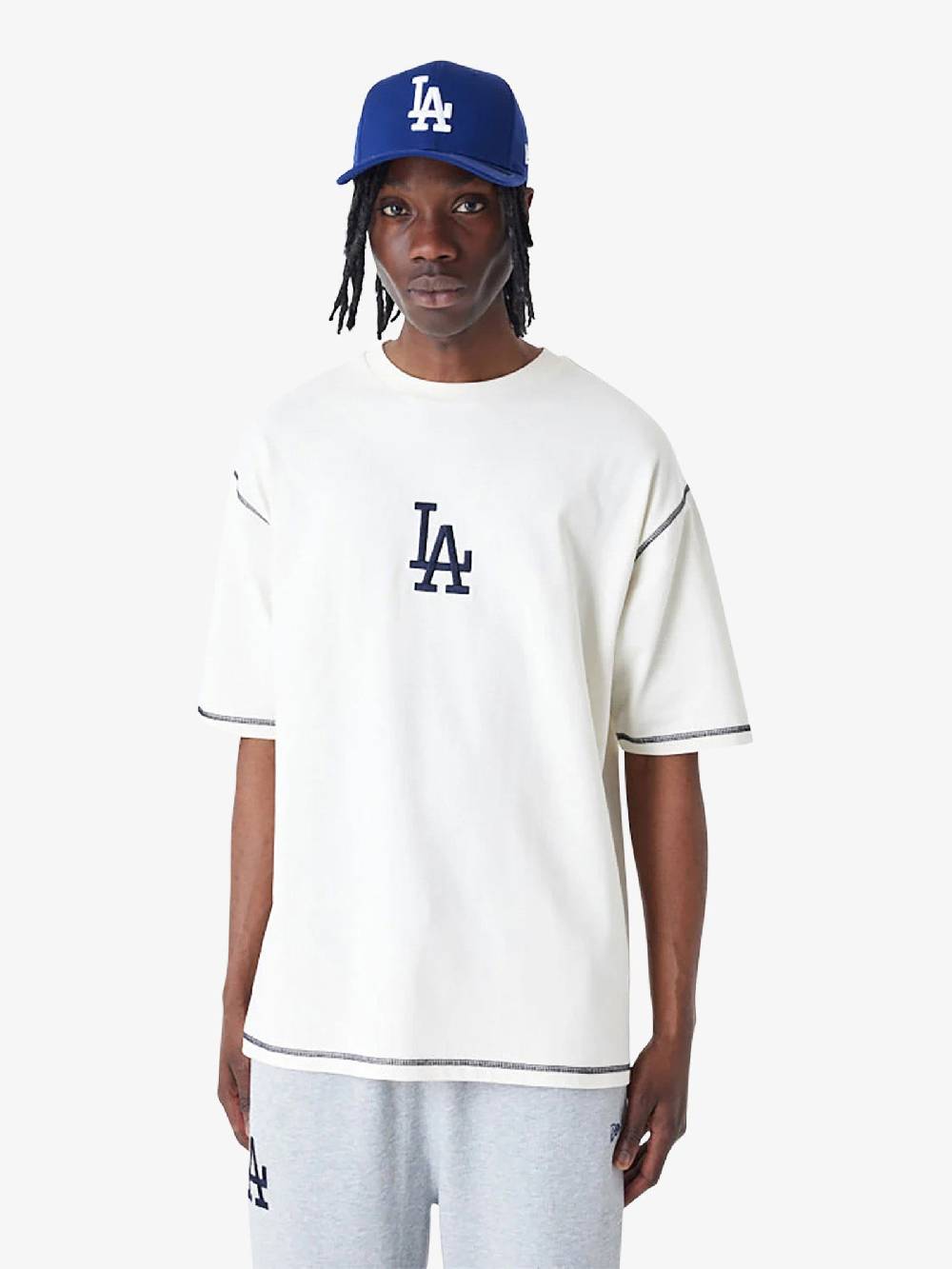 NEW ERA T-shirt Oversize LA Dodgers MLB World Series 60435464 Uomo Cotone Bianco