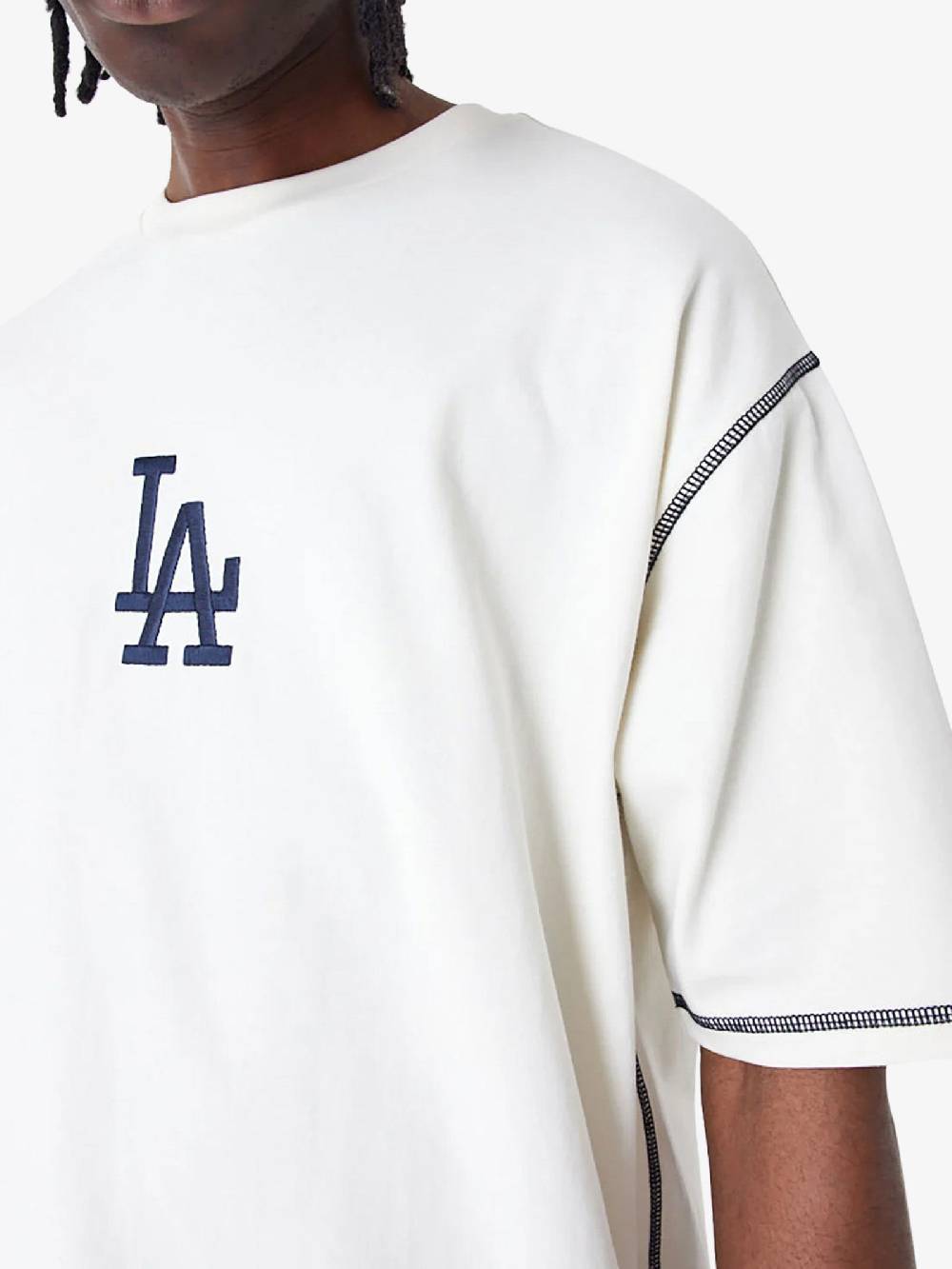 NEW ERA T-shirt Oversize LA Dodgers MLB World Series 60435464 Uomo Cotone Bianco