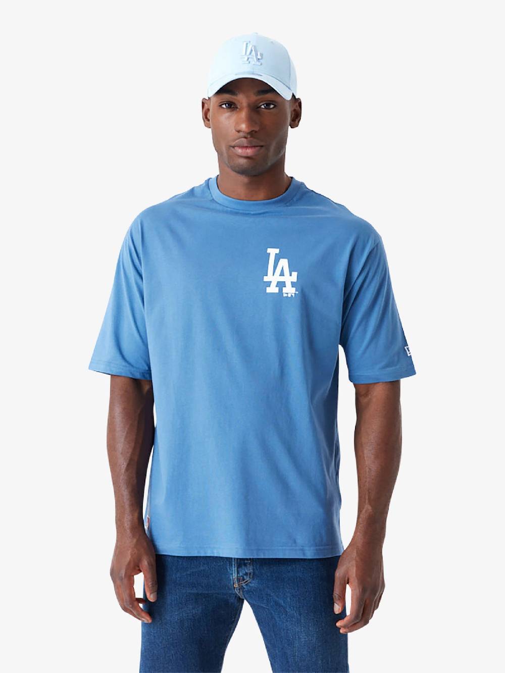 NEW ERA T-shirt Oversize LA Dodgers MLB World Series 60502659 Uomo Cotone Azzurro