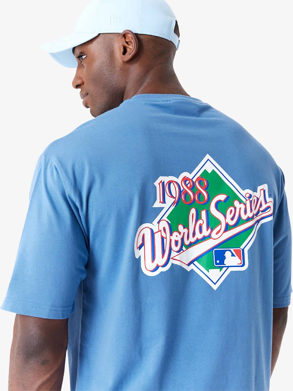 NEW ERA T-shirt Oversize LA Dodgers MLB World Series 60502659 Uomo Cotone Azzurro
