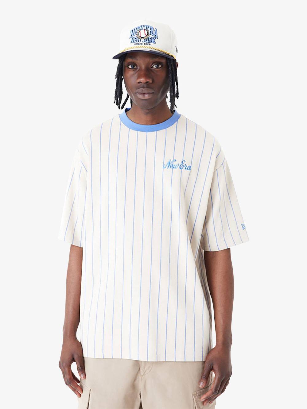 NEW ERA T-shirt Oversize New Era Gessata 60435410 Uomo Cotone Beige