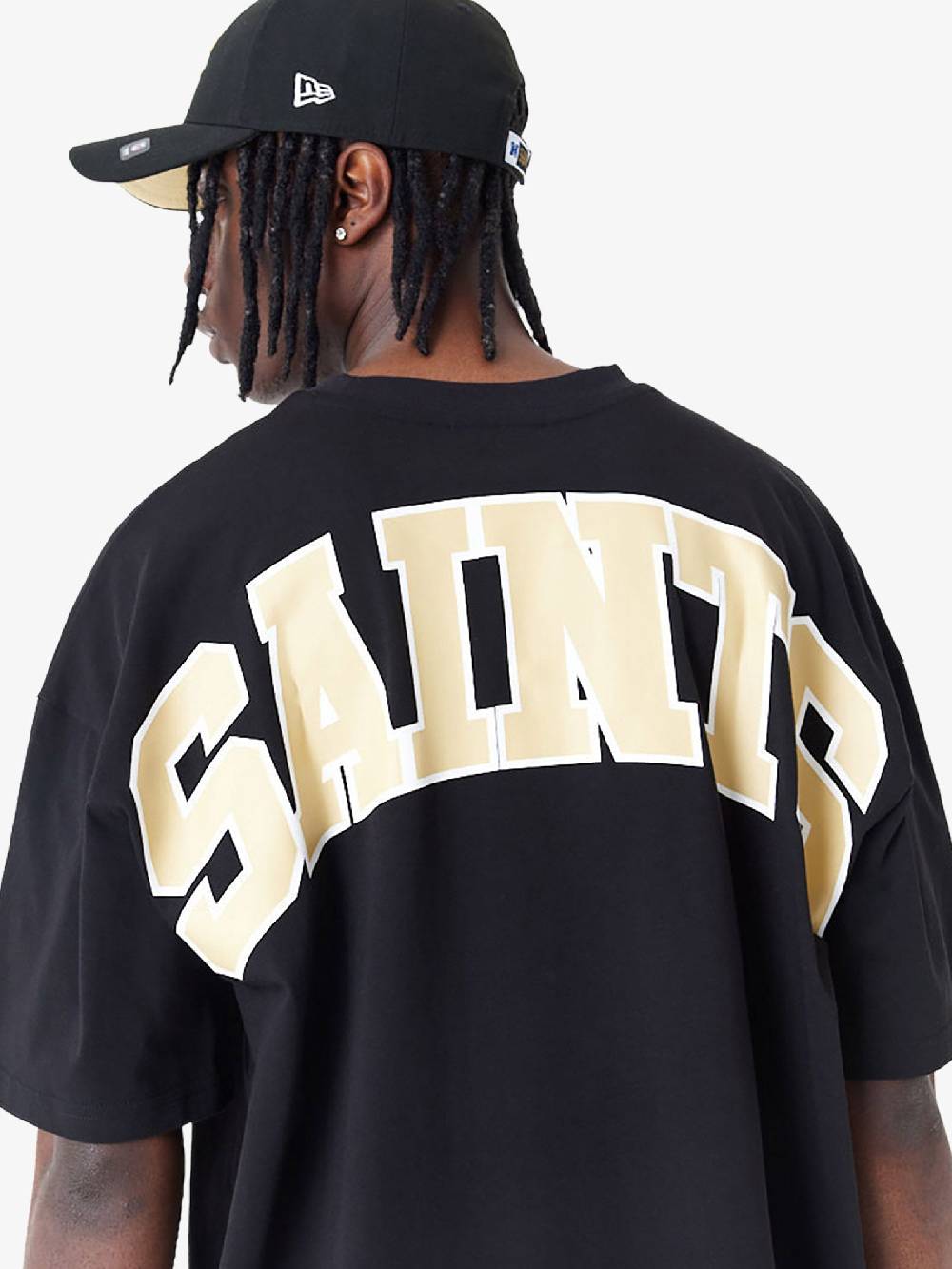 NEW ERA T-shirt Oversize New Orleans Saints NFL Drop Shoulder 60435375 Uomo Cotone Nero