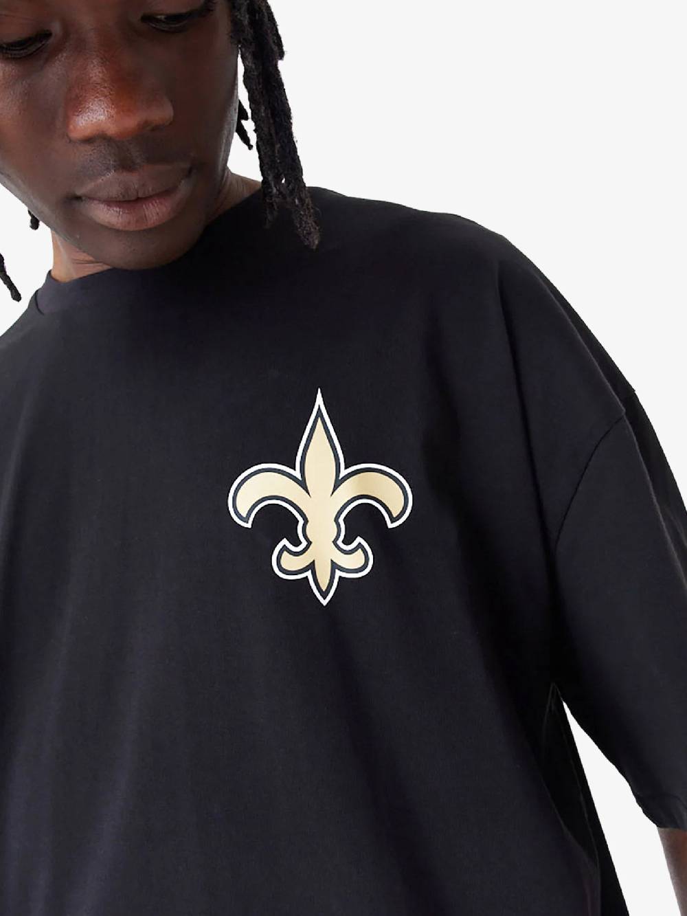 NEW ERA T-shirt Oversize New Orleans Saints NFL Drop Shoulder 60435375 Uomo Cotone Nero