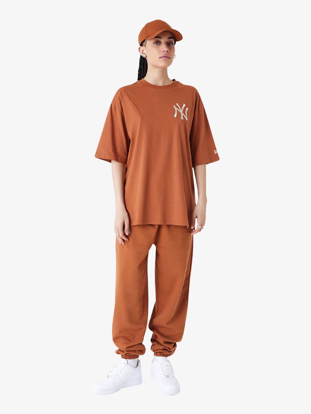 NEW ERA T-shirt Oversize New York Yankees League Essential 60435552 Uomo Cotone Marrone