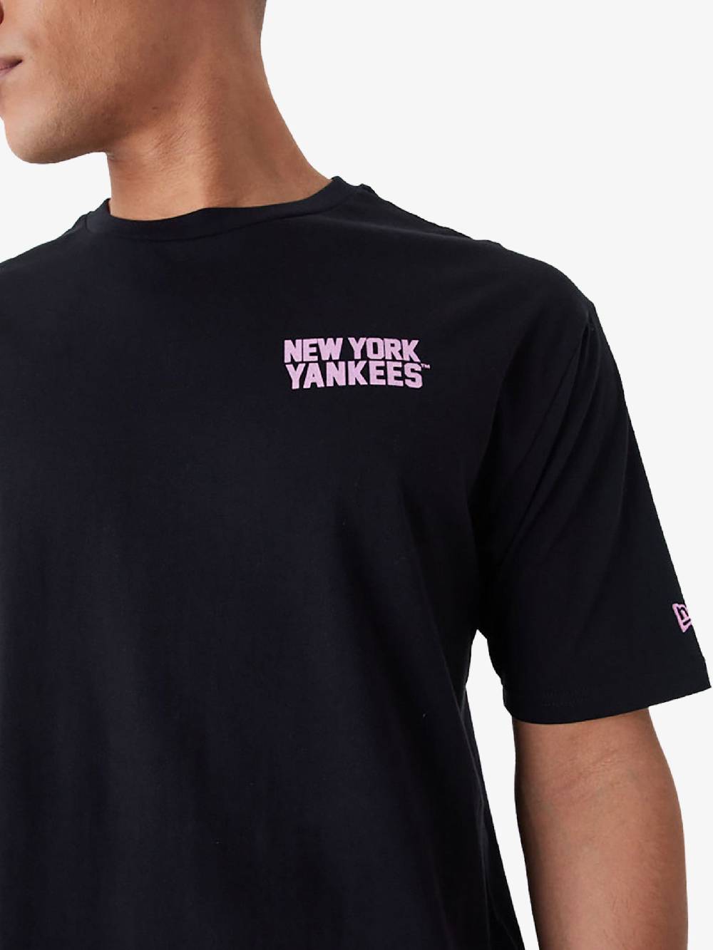 NEW ERA T-shirt Oversize New York Yankees MLB Wordmark 60435524 Uomo Cotone Nero