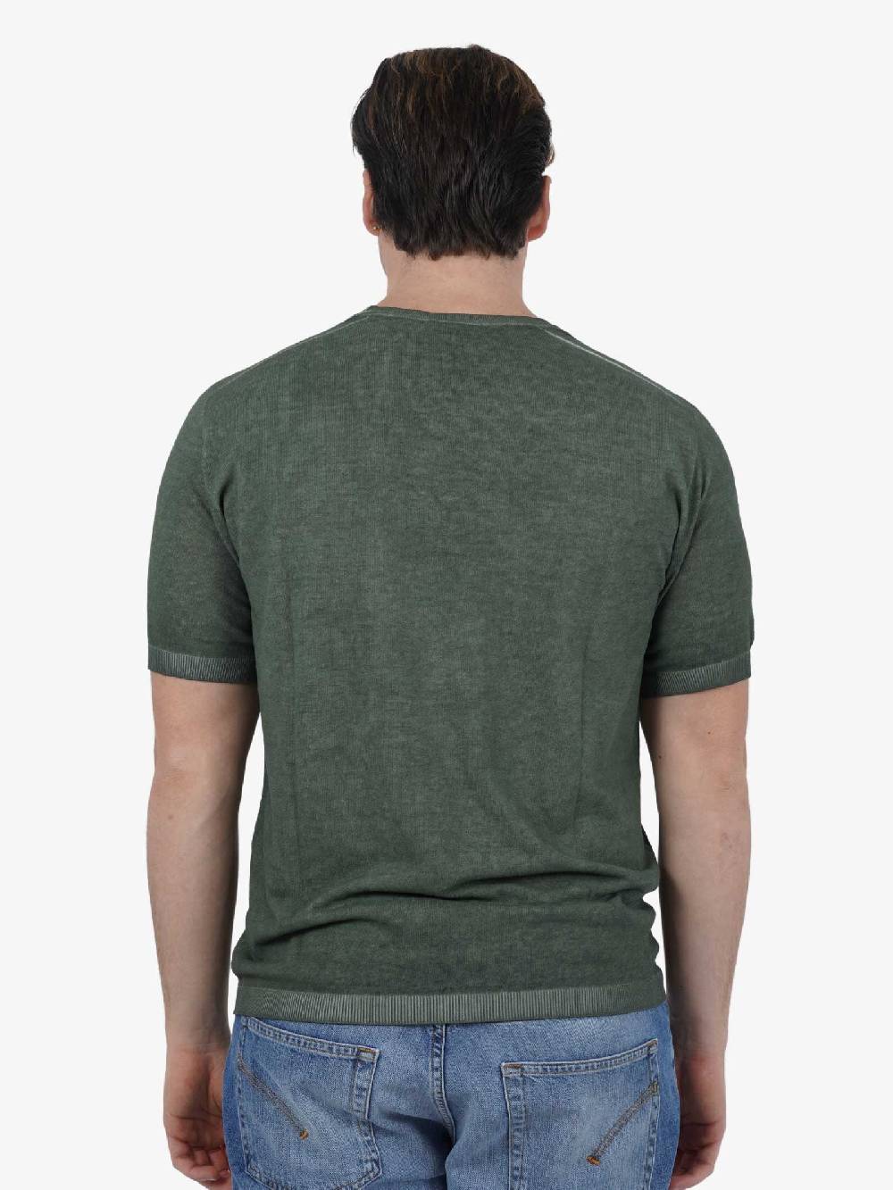 AROVESCIO T-shirt Paricollo MM F15 S24M3100/2 Uomo Cotone Militare