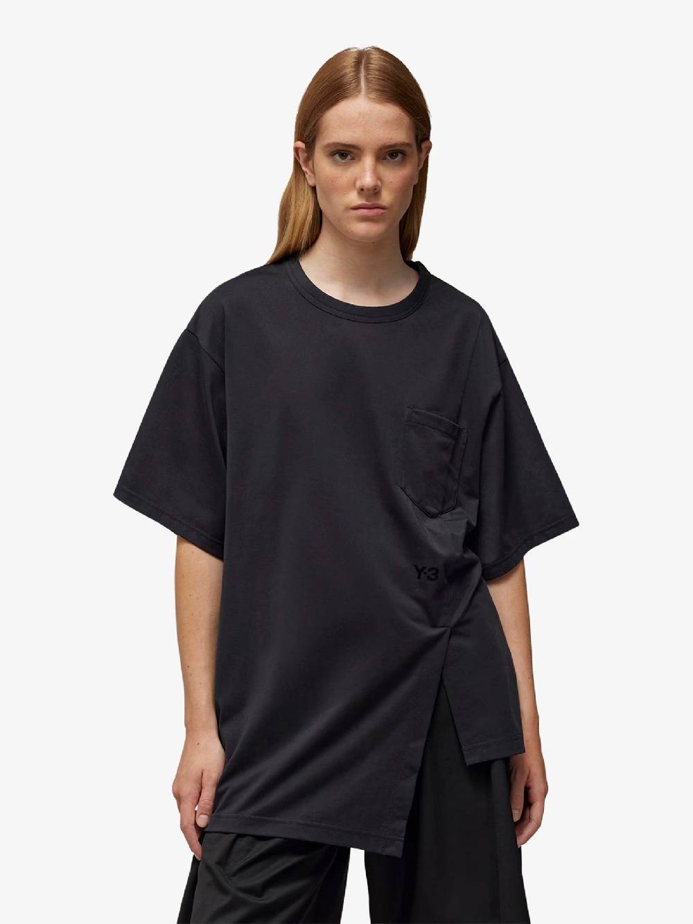Y-3 T-Shirt Premium IN4377 Donna Orlo Asimmetrico Nero