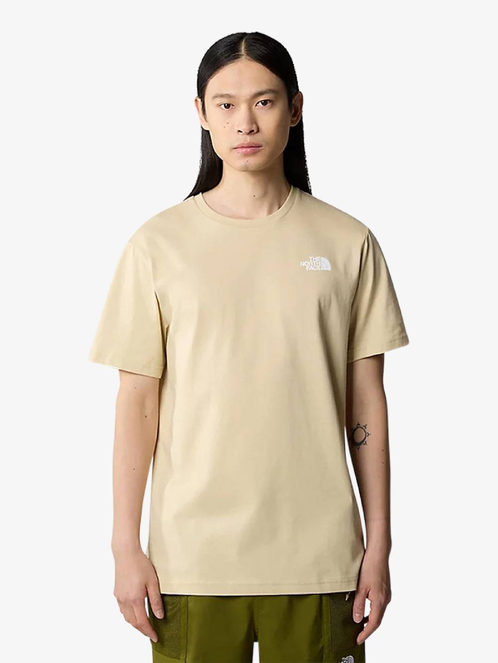THE NORTH FACE T-Shirt Redbox 87NP Uomo In Cotone Ghiaia